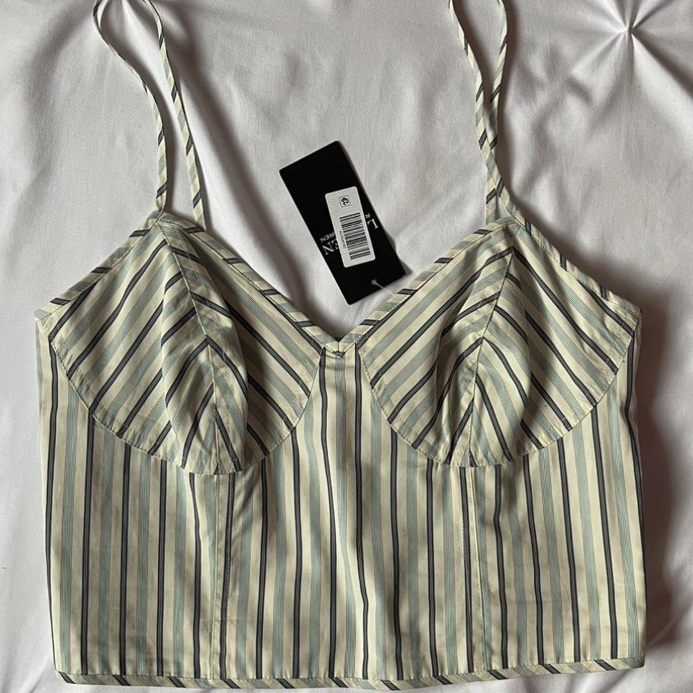 Lauren by Ralph Lauren Striped Spaghetti Strap Top size 14 - Picture 11 of 15